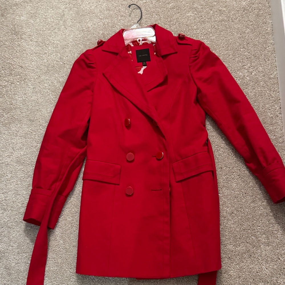 The Limited Red Trench Coat